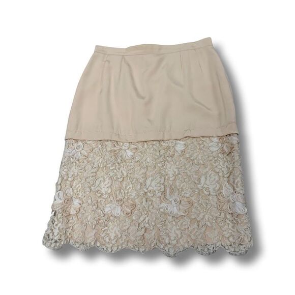 Beautiful Silk lace detail vintage skirt - Picture 1 of 11
